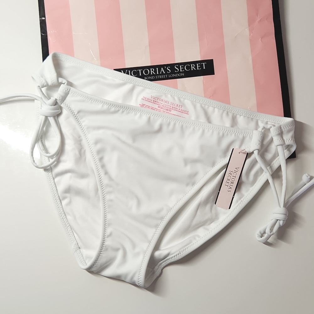 Victoria's Secret Side-tie "The Bow" Bikini Bottoms - NWT in White